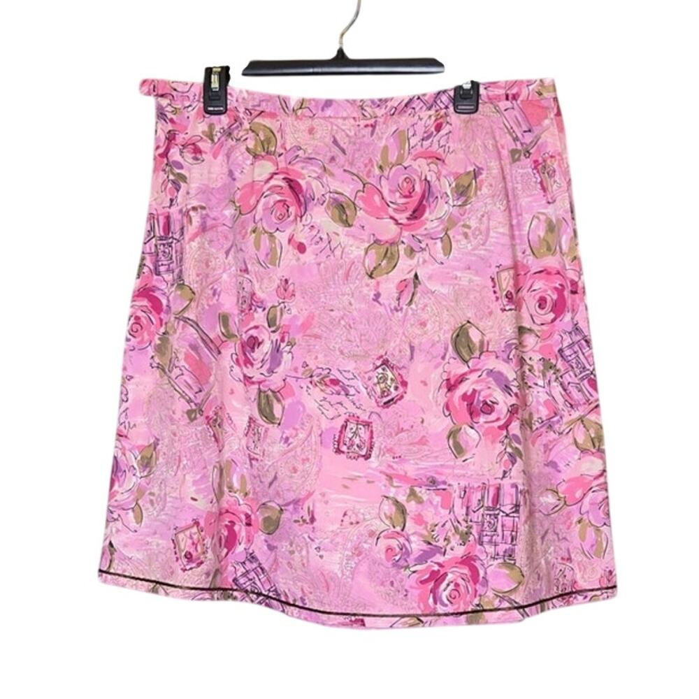 Vintage Liz Claiborne Lined Short Cotton Skirt sz 16